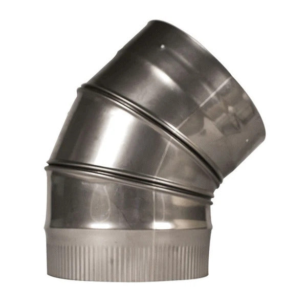 Olympia Chimney & Venting 6" Rhino Rigid 316L Stainless Steel 45-Degree Adjustable Elbow - EL316-6-45