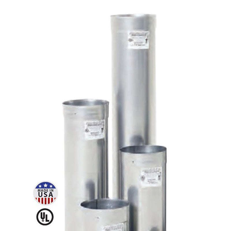 Olympia Chimney & Venting 4" x 12" Rhino Rigid 316L-Alloy Stainless Pre-Cut Chimney Liner - RL304-0412