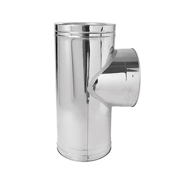 Olympia Chimney & Venting 6" Ventis Class-A All Fuel Chimney 316L Short Body Insulated Tee with Cover - VA316-SBT06