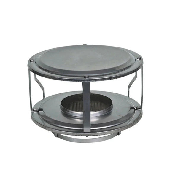 Olympia Chimney & Venting 6" Ventis Class-A All Fuel Chimney 430 Stainless Wide Open Style Rain Cap - VA-CO06