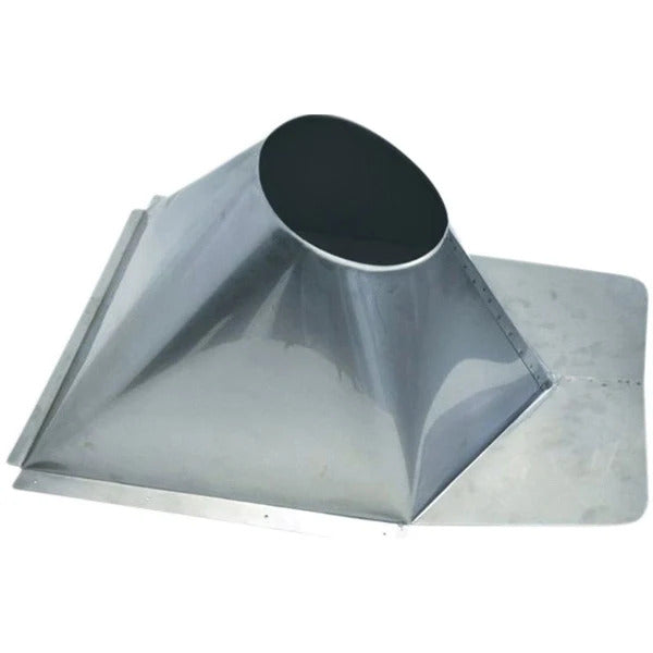 Olympia Chimney & Venting 8" Ventis Class-A Stainless Stl 0/12 - 6/12 Non-Vented Roof Flash w/ Storm Collar - VA-FNVMR0806SS
