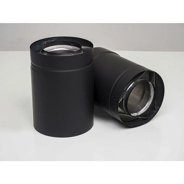 Olympia Chimney & Venting 4" Ventis Direct Vent Pipe Small Telescoping Section Painted Black