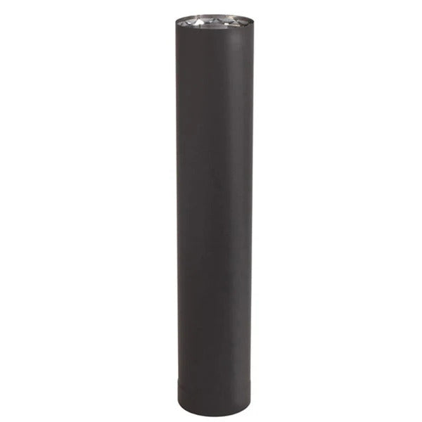 Olympia Chimney & Venting 6" x 36" Ventis Double-Wall 304L Stainless Steel Black Stove Pipe - VDB0636