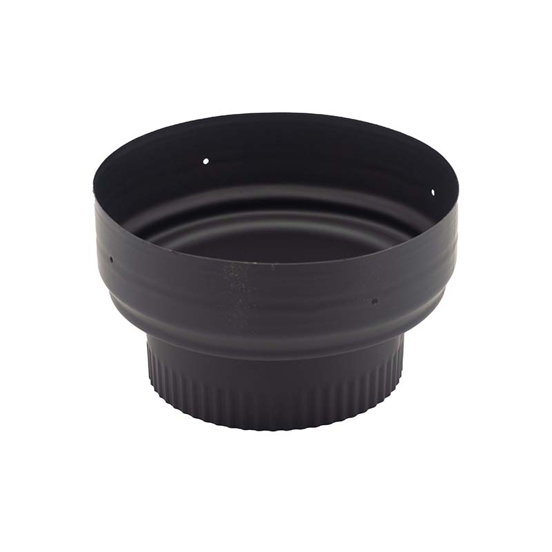 Olympia Chimney & Venting 6"-8" Ventis Single-Wall Black Stove Pipe Cold-Rolled Steel Increaser-VSB68