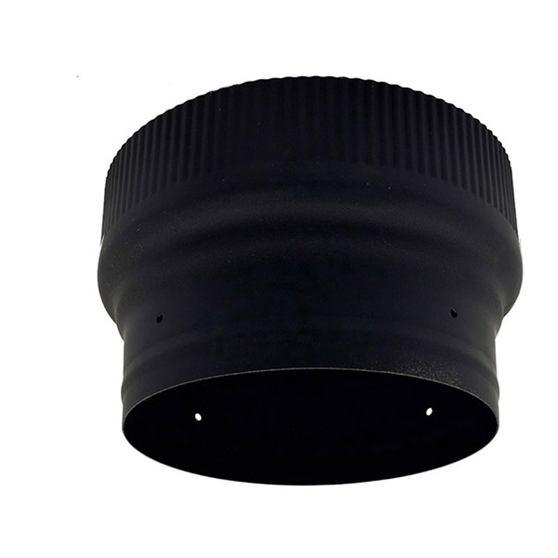 Olympia Chimney & Venting 7"-6" Ventis Single-Wall Black Stove Pipe Cold-Rolled Steel Reducer-VSB76