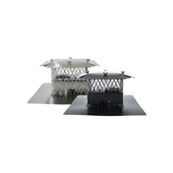 Olympia Chimney & Venting Ventis Direct Vent Galv Crown Mount Co-Linear 18" x 18" With 4" Exhaust and 3" Air Intake-VDV-CC33