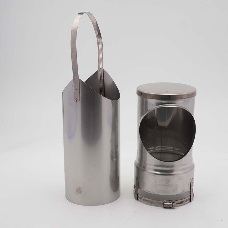 Olympia Chimney & Venting 5" New Universal Components Short Body Tee with Removable 10" Snout - TLFSB5