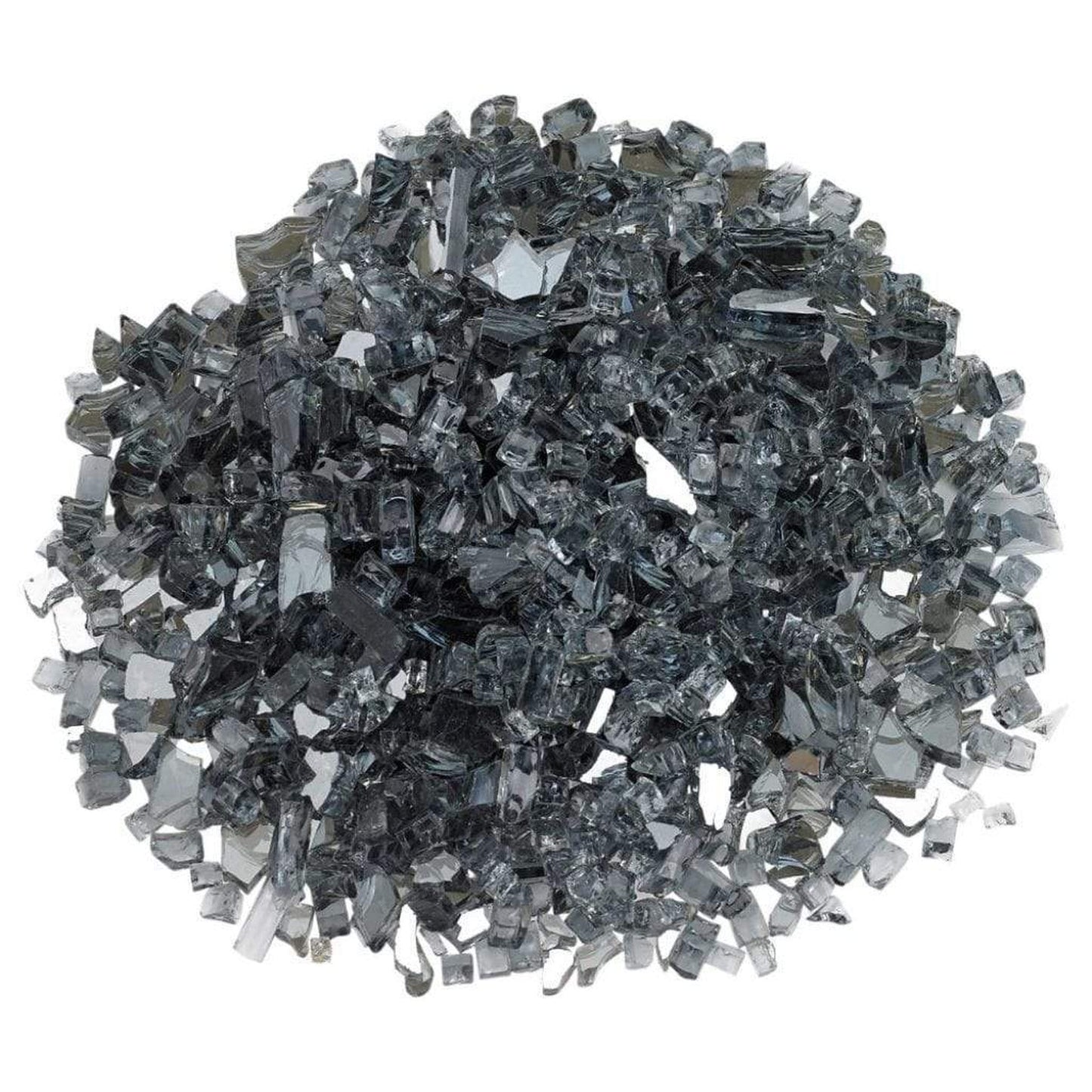 1/4" Gray Reflective Fire Glass, 10 lb. in Jar