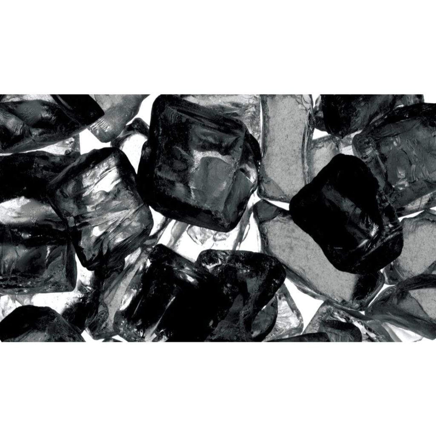50 lbs. Black Reflective Fire Glass Media