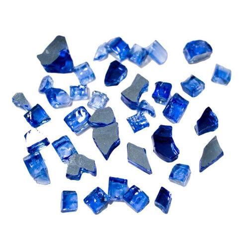 25 lbs. Cobalt Reflective Fire Glass Media