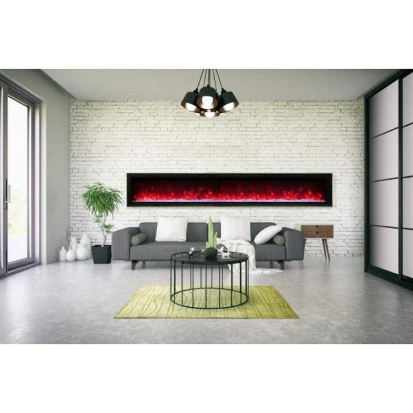 Amantii 100" Symmetry-B Built-in Electric Fireplace