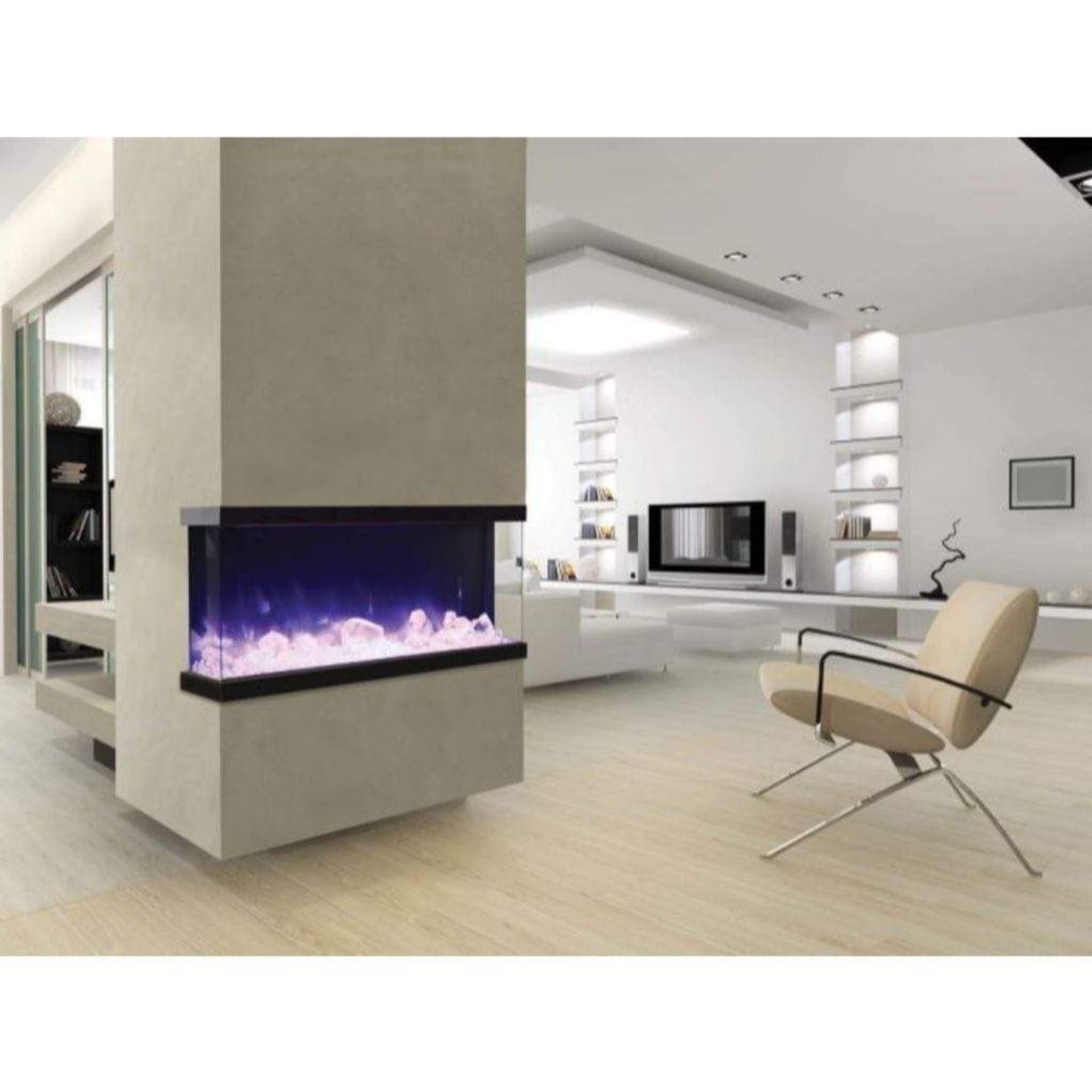 Amantii 50" Tru-View XL XT Three Sided Electric Fireplace