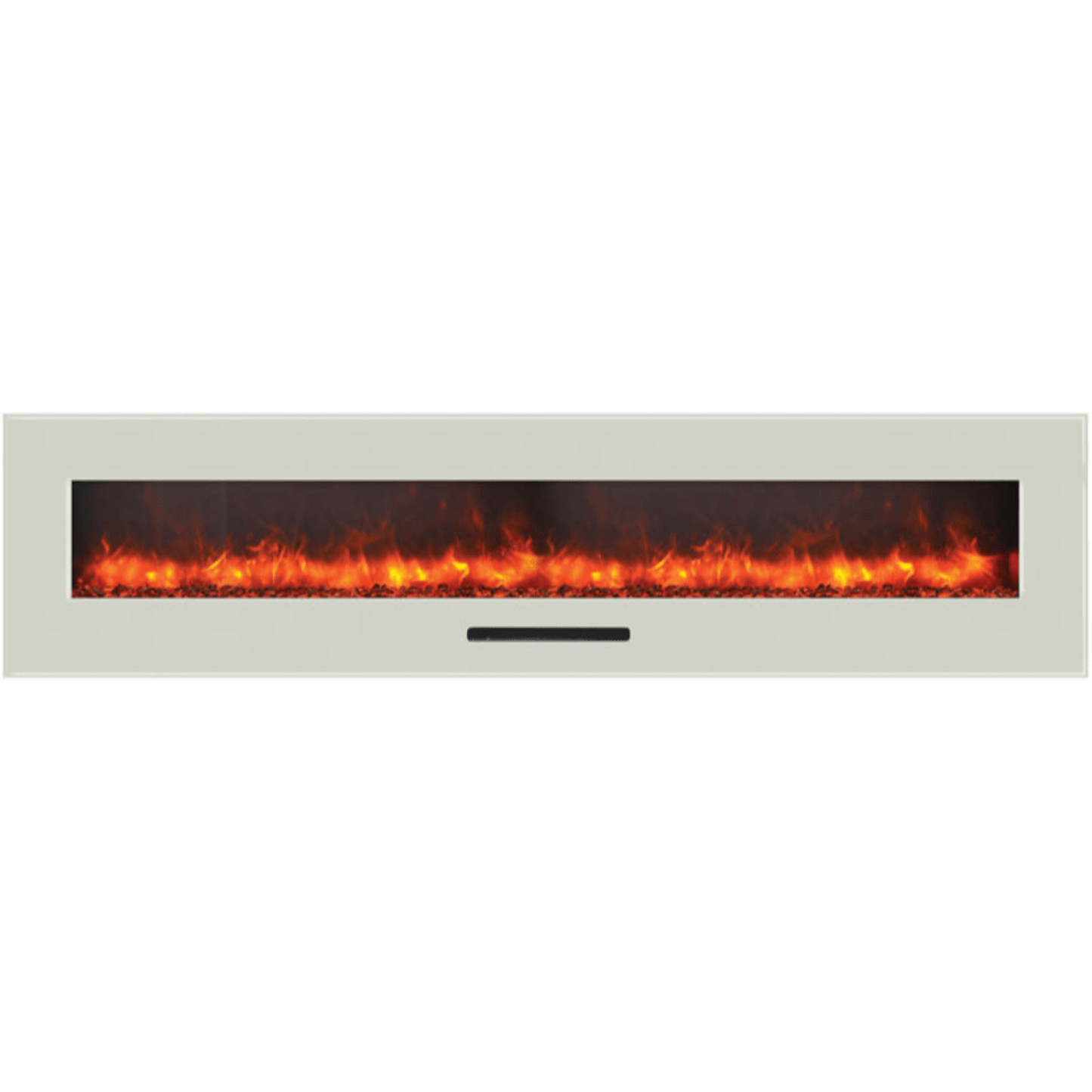 Amantii Decorative White Glass Surrounds for Wall Mount/Flush Mount Series Electric Fireplace
