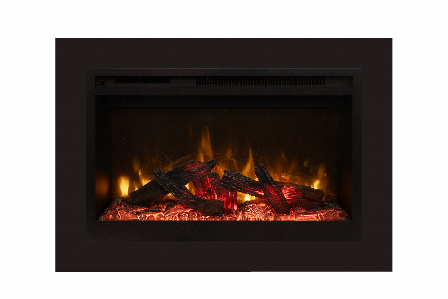 Amantii Fire & Ice RusticStone 30" WiFi-Enabled Built-in Electric Fireplace Insert
