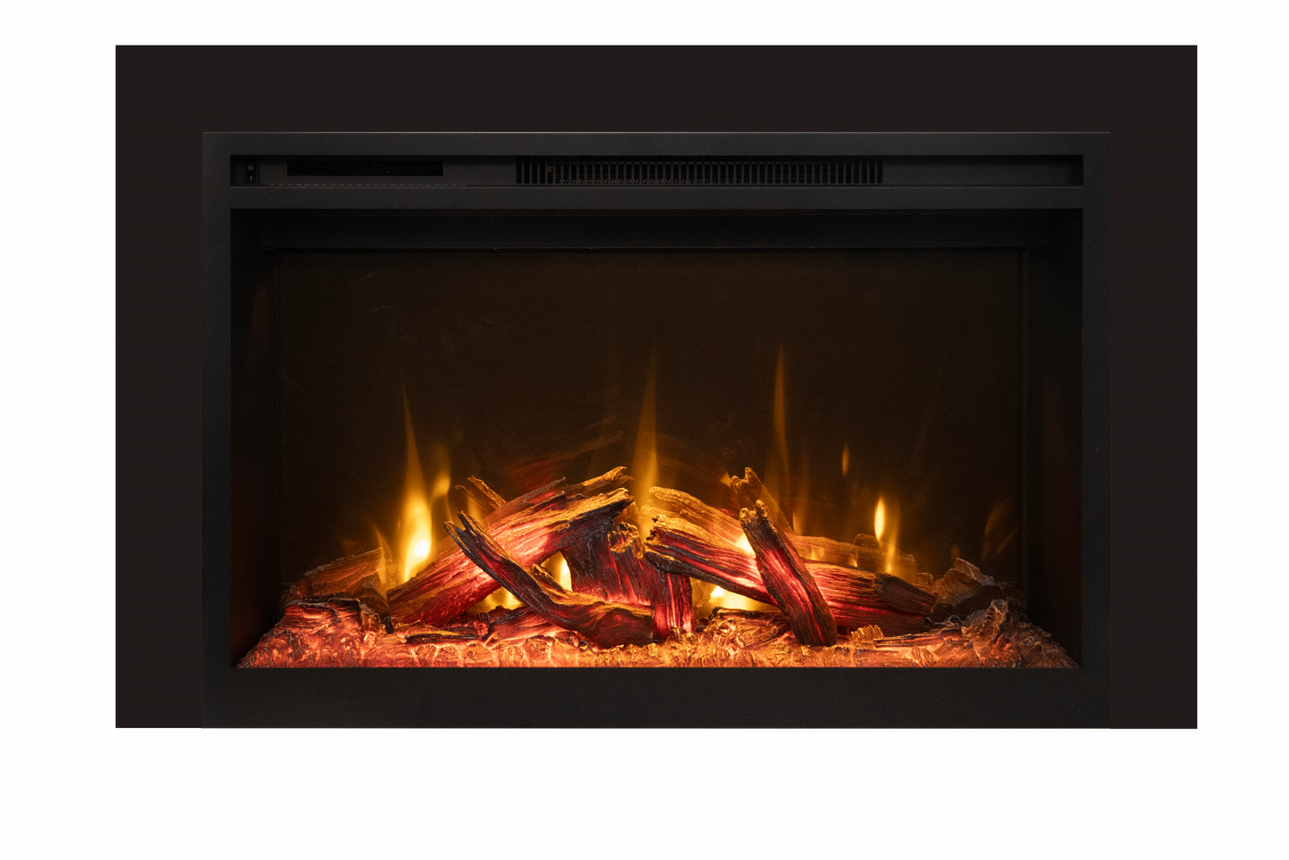 Amantii Fire & Ice RusticStone 36" WiFi-Enabled Built-in Electric Fireplace Insert
