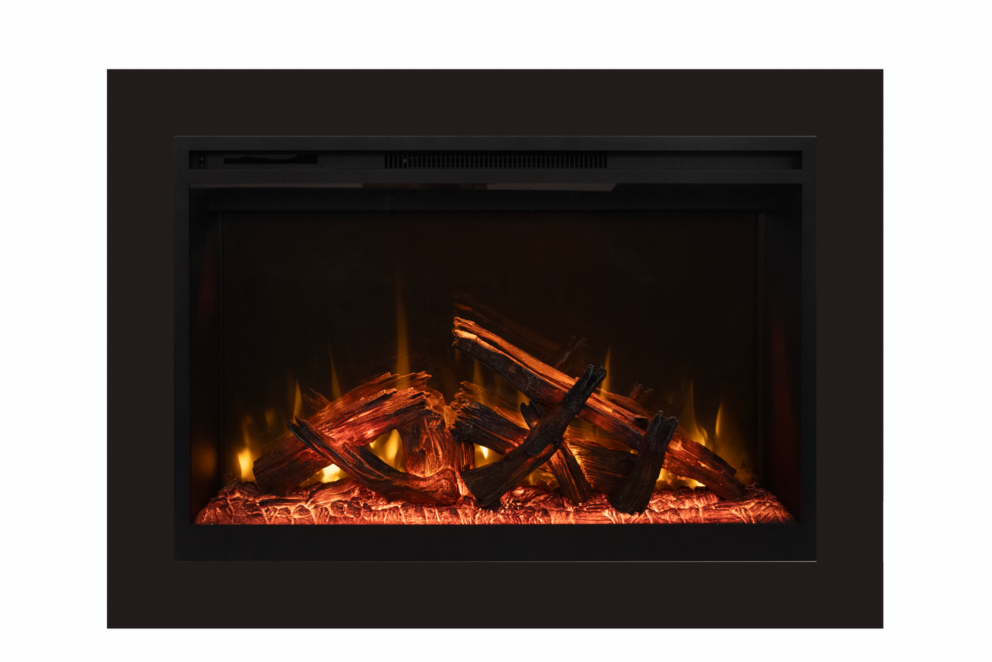 Amantii Fire & Ice RusticStone 42" WiFi-Enabled Built-in Electric Fireplace Insert
