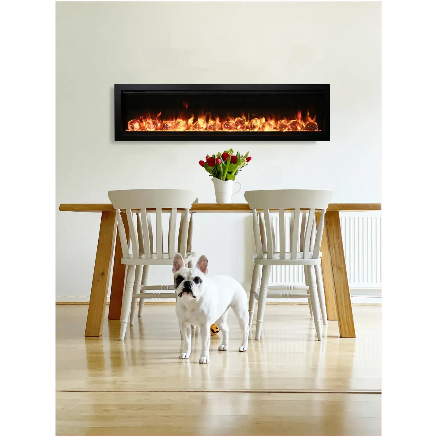 Amantii Symmetry Bespoke 74" Indoor / Outdoor Built-in Clean Face Smart Electric Fireplace