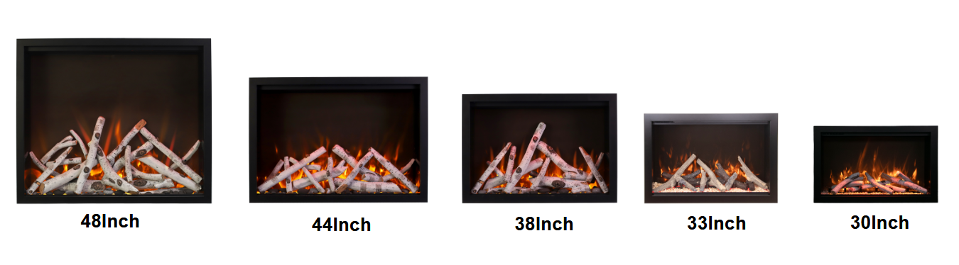 Amantii Traditional Lumina 26" Indoor/Outdoor Smart Electric Fireplace Insert