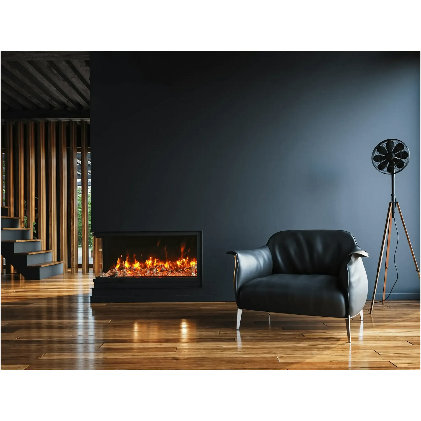 Amantii Tru View Slim 72" 3-Sided Indoor / Outdoor Electric Fireplace