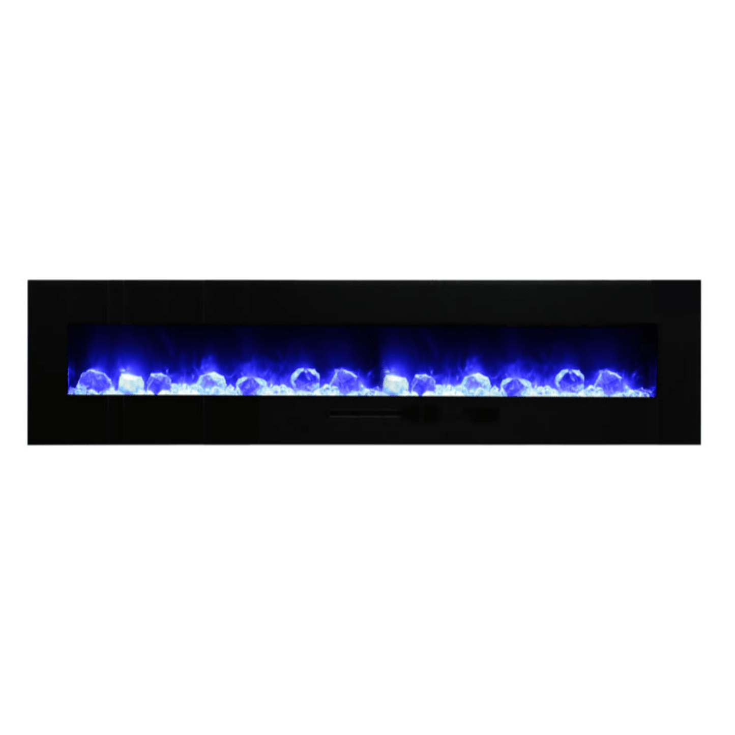Amantii Wall Mount/Flush Mount 72" Electric Fireplace With Glass Surround and Log Set