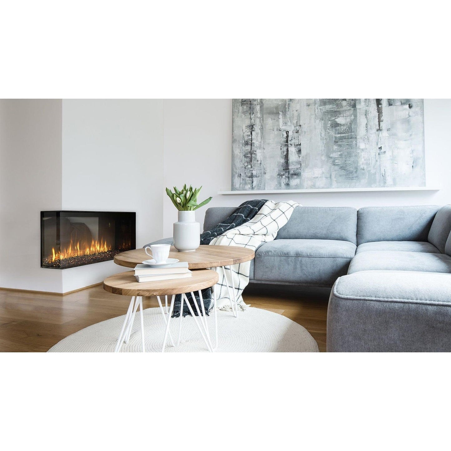 Ambe Multi49 Left-Corner 48" Built-in Multi Electric Fireplace