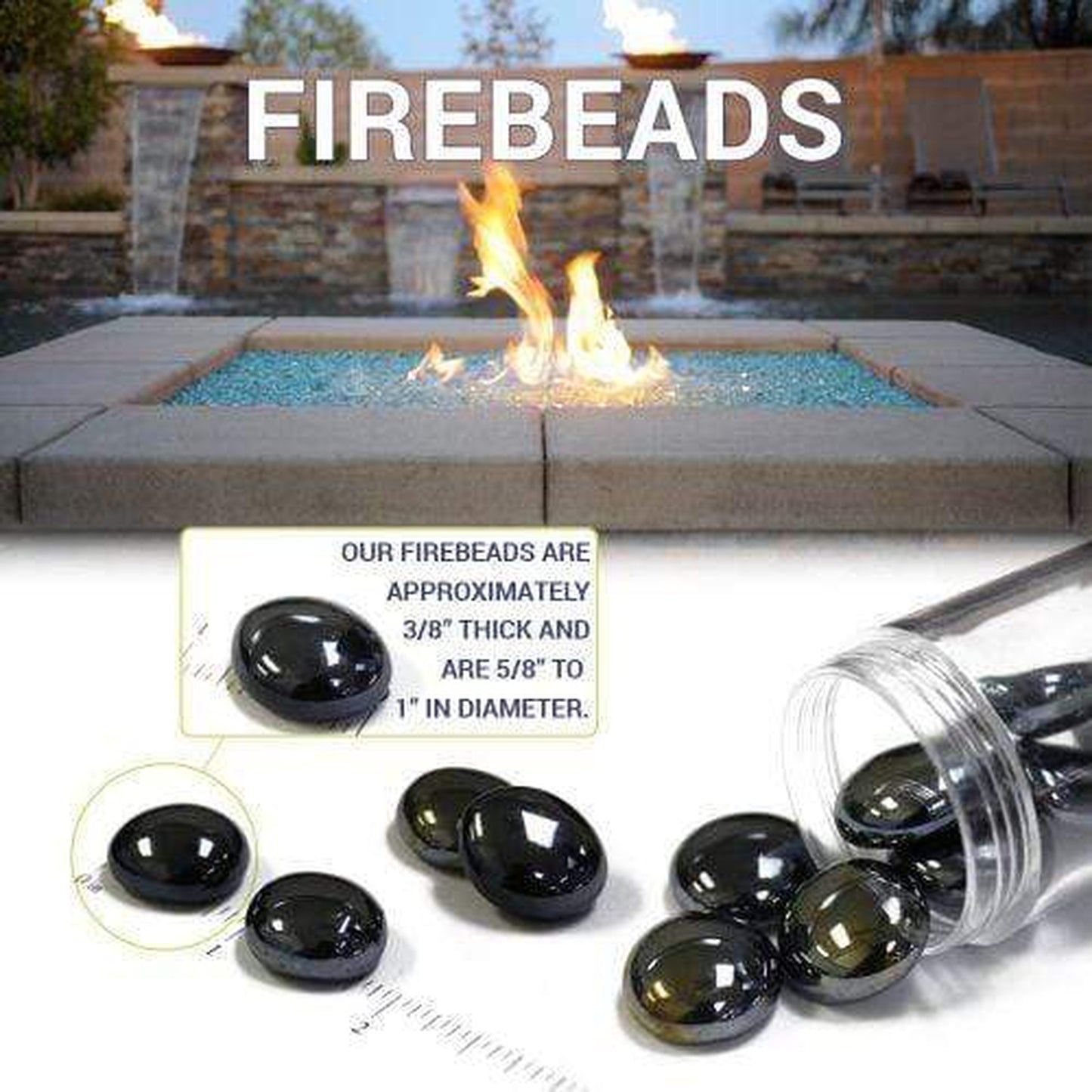 American Fireglass Caramel Luster Fire Beads