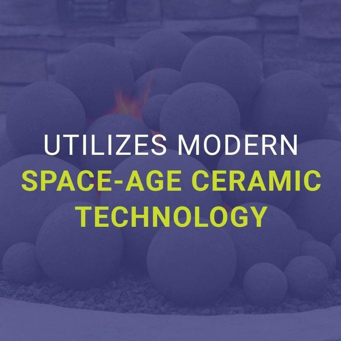 American Fireglass Cottage White Lite Stone Ball Set - Uniform 4"