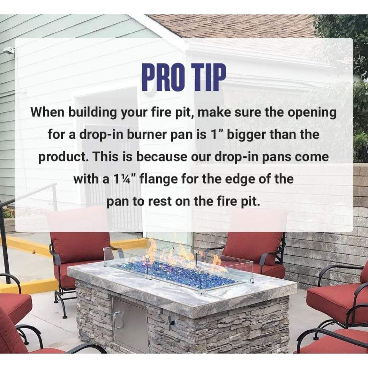 American Fireglass Oil Rubbed Bronze Linear Drop-In Fire Pit Pan