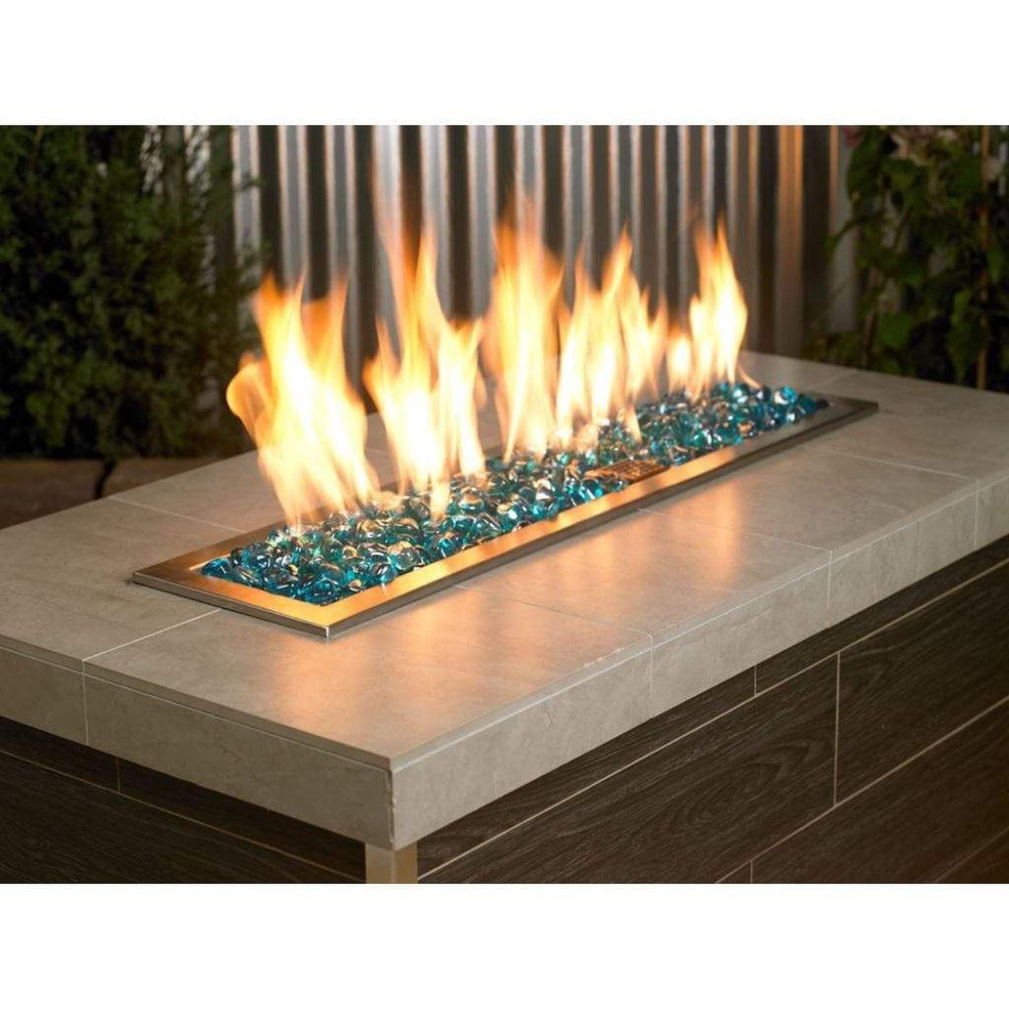 American Fireglass Powder Blue Luster Zircon Fire Glass