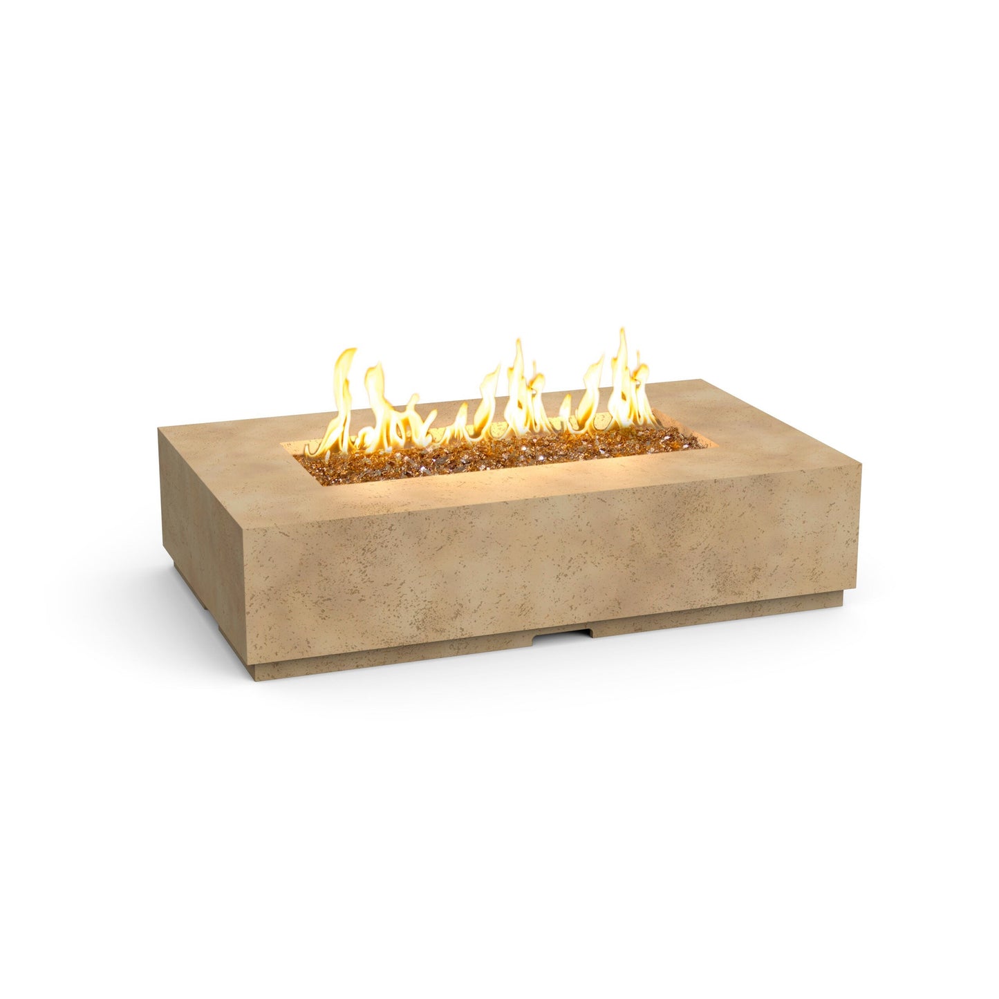 American Fyre Designs Legend 60" Travertine Natural Gas Firetable with Manual Flame Sensing Control