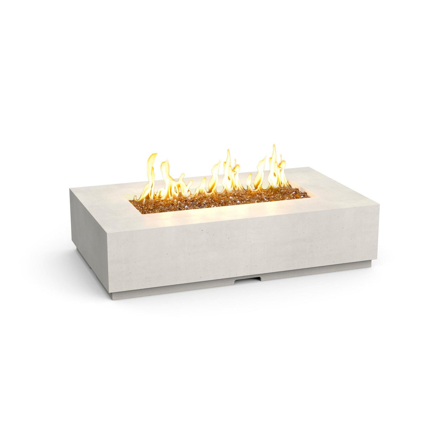 American Fyre Designs Legend 60" White Aspen Natural Gas Firetable with Manual Flame Sensing Control