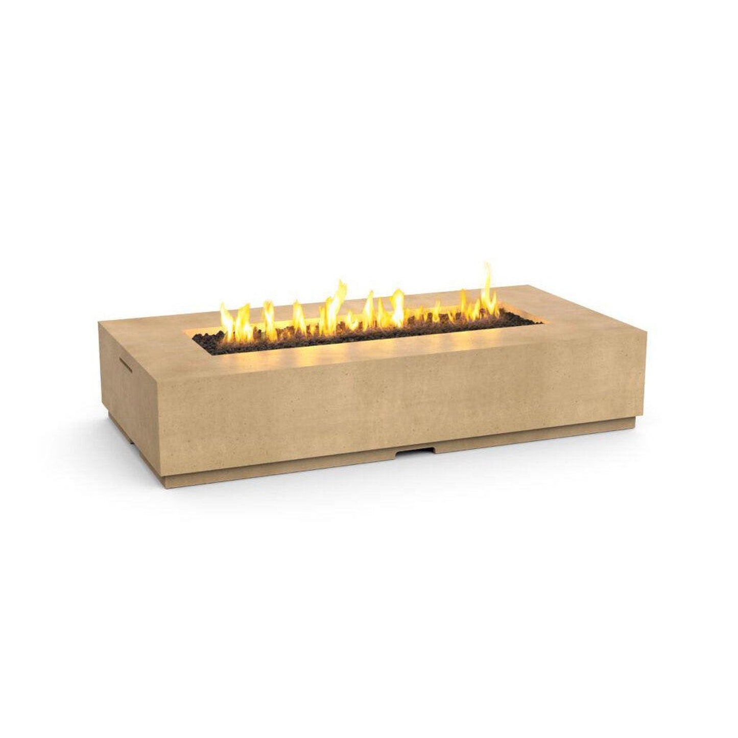 American Fyre Designs Legend Long 72" Travertine Natural Gas Firetable with Manual Flame Sensing Control
