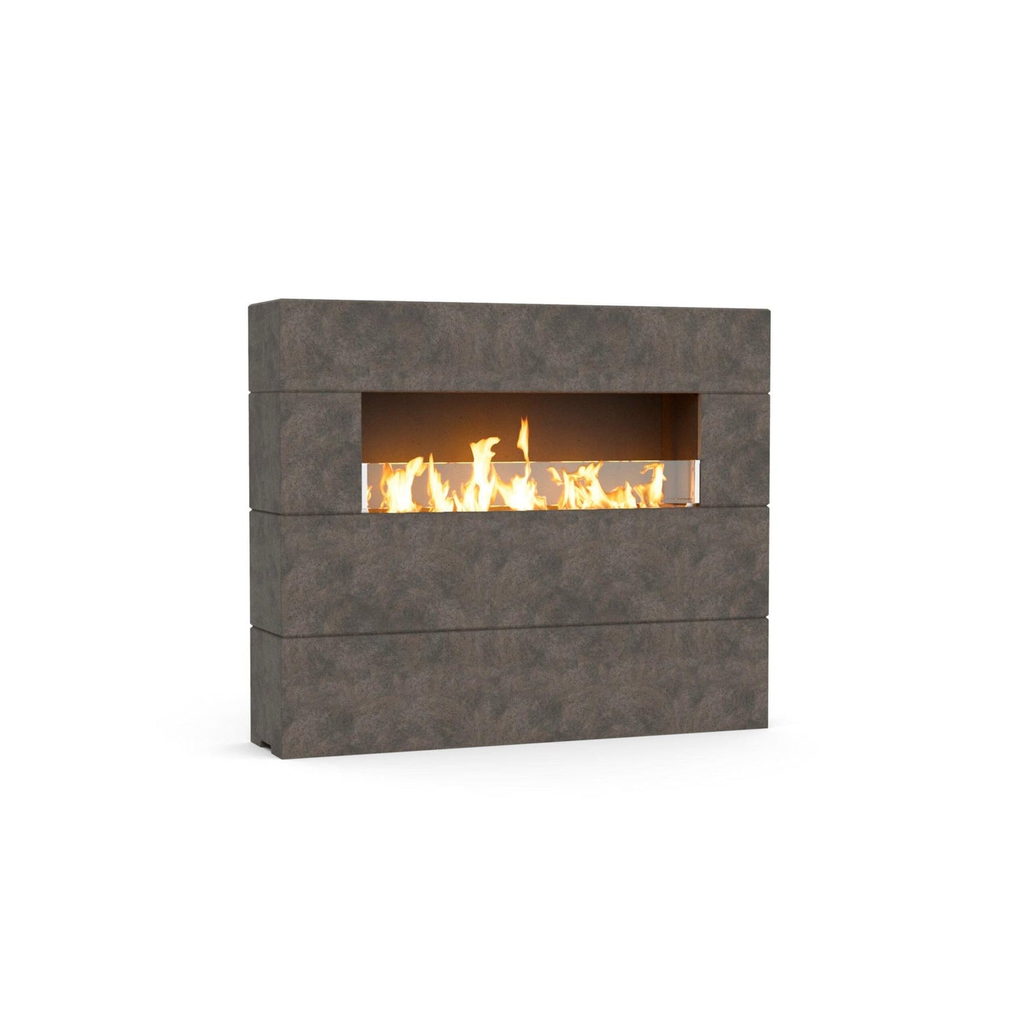 American Fyre Designs Milan Tall 60" Dark Basalt Natural Gas Fireplace with FyreStarter Bluetooth Control