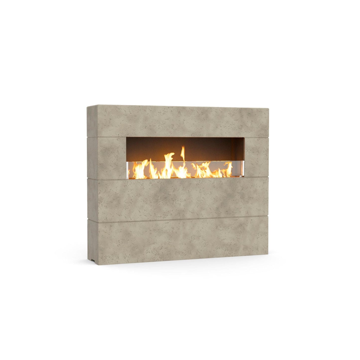 American Fyre Designs Milan Tall 60" Light Basalt Propane Gas Fireplace with FyreStarter Bluetooth Control