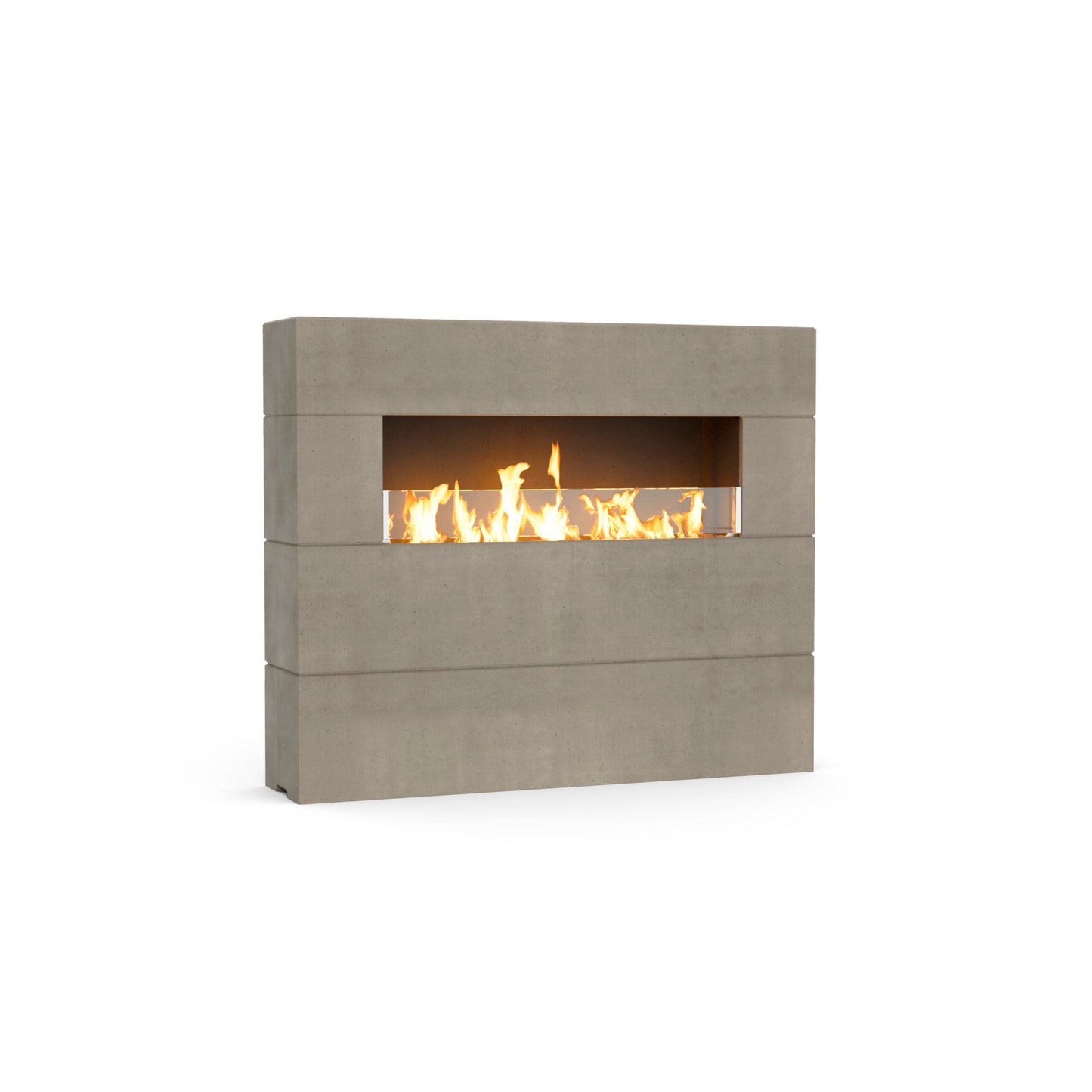 American Fyre Designs Milan Tall 60" Smoke Propane Gas Fireplace with Manual Flame Sensing Control