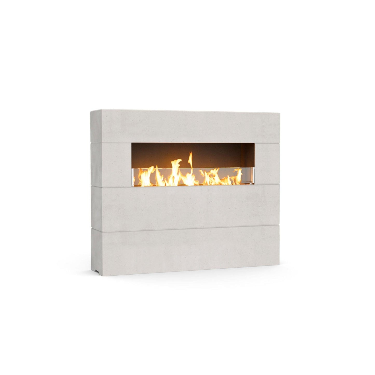 American Fyre Designs Milan Tall 60" White Aspen Natural Gas Fireplace with FyreStarter Bluetooth Control