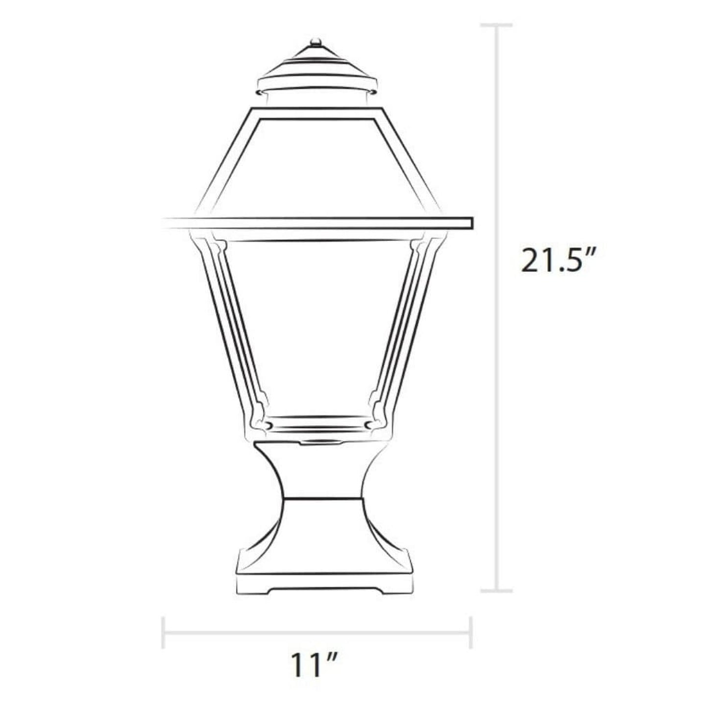 American Gas Lamp Works 11" 2300R Westmoreland Aluminum Pier Mount Residential Electric Light Head
