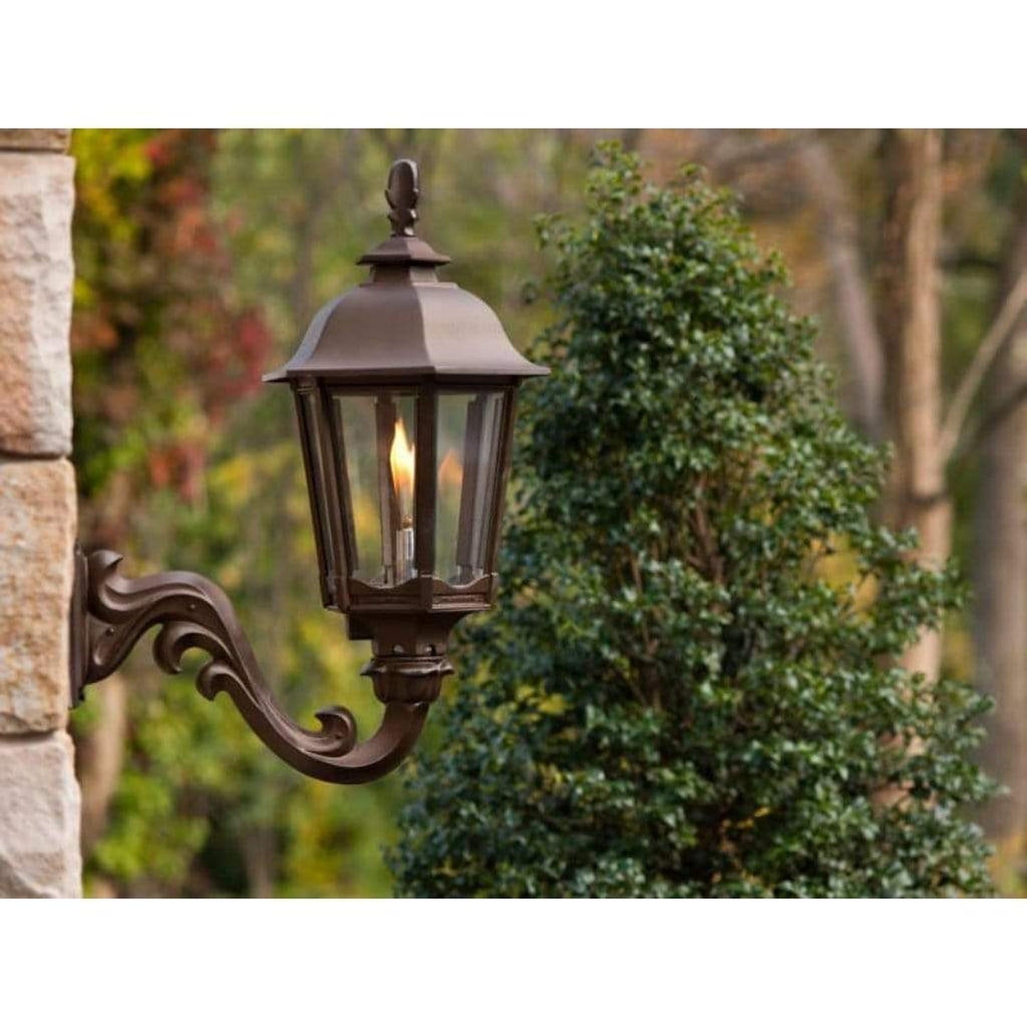 American Gas Lamp Works 13" 1200W Bavarian Aluminum Wall Mount Residential Electric Light Head