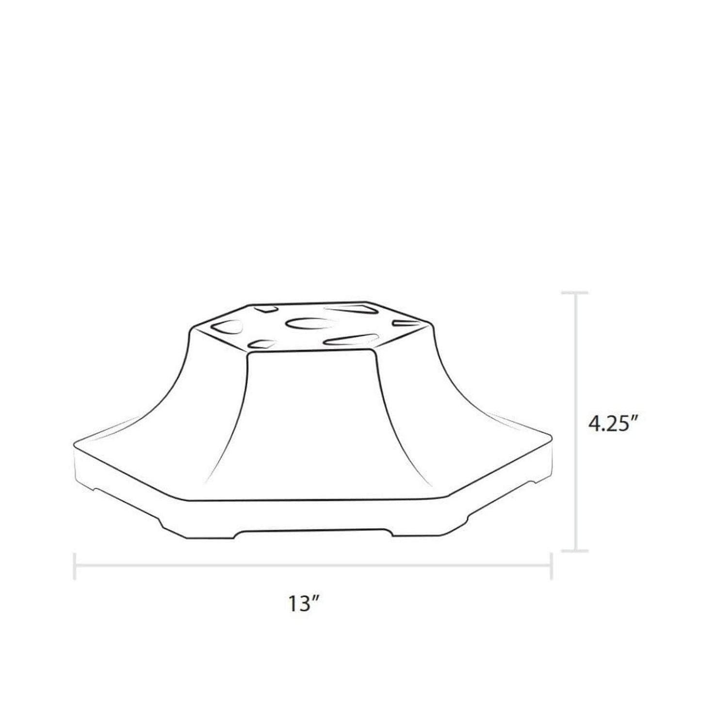 American Gas Lamp Works 13" RM4 Large Six-Sided Pier Mount