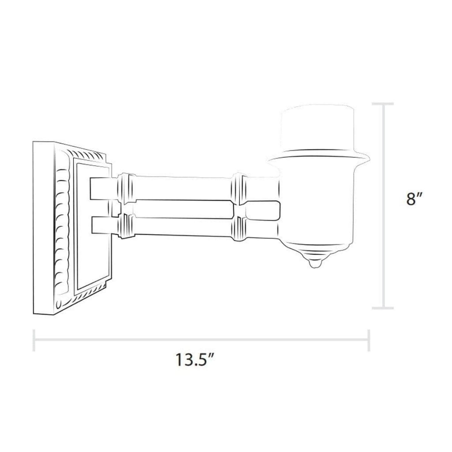 American Gas Lamp Works 13" WM7 Craftsman Wall Bracket