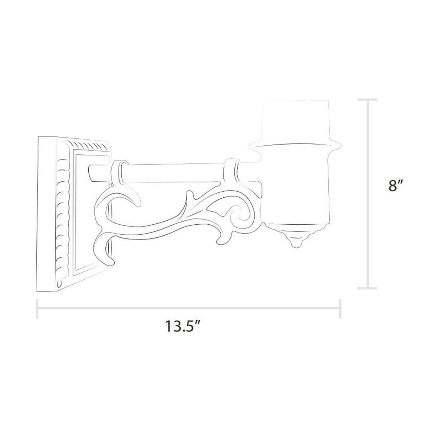 American Gas Lamp Works 13" WM8 Sewickley Wall Bracket