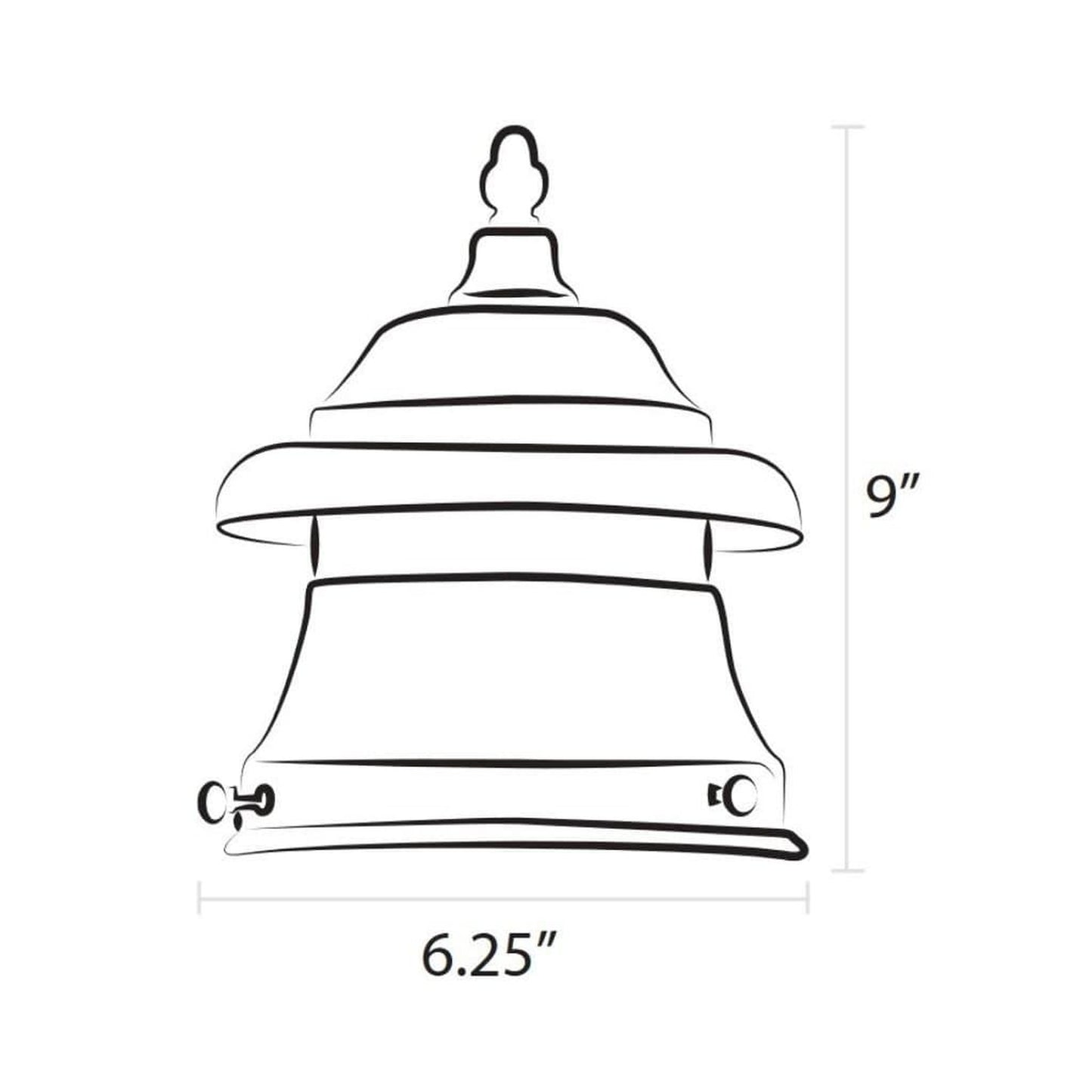 American Gas Lamp Works 6" VTA Natural Spun Aluminum Ventilator