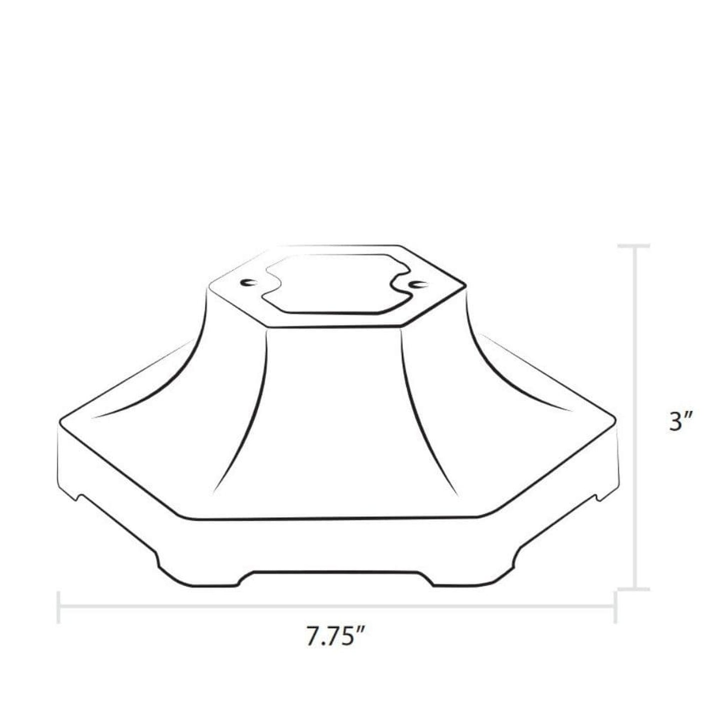 American Gas Lamp Works 7" RM2 Small Six-Sided Pier Mount