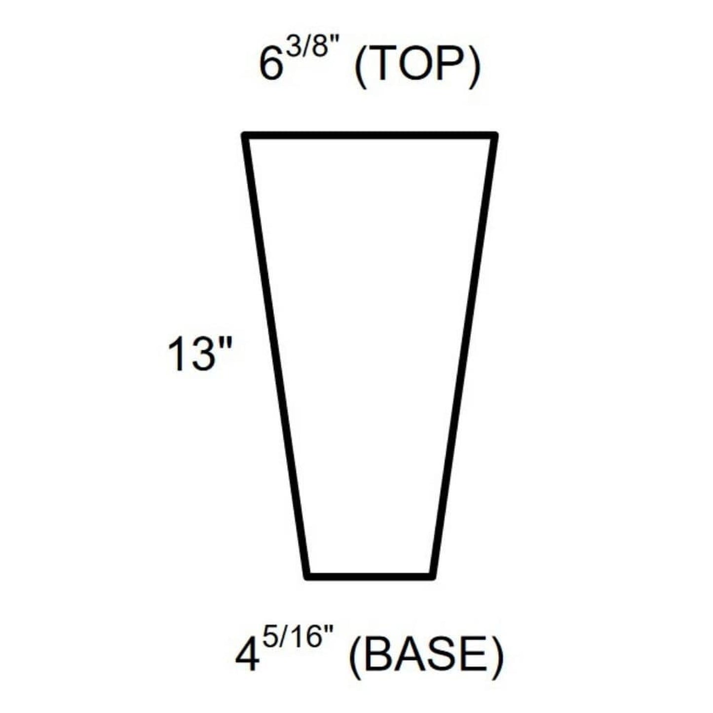 American Gas Lamp Works G10F Frosted Tempered Glass Panes for 6-Sided Mid-Size Lamps
