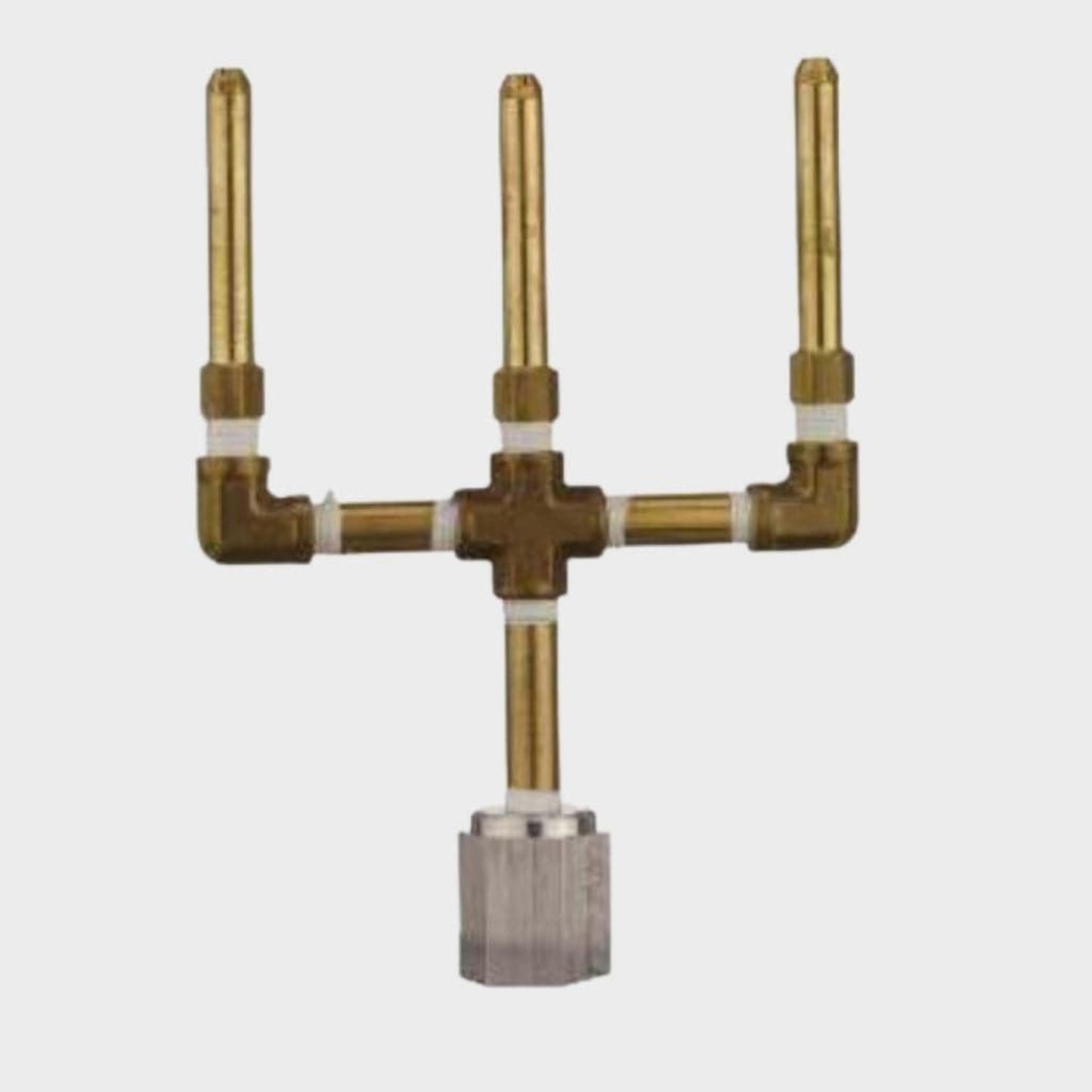 American Gas Lamp Works OFT Natural Gas Triple Open Flame Lamp Burner for Estate Lamps