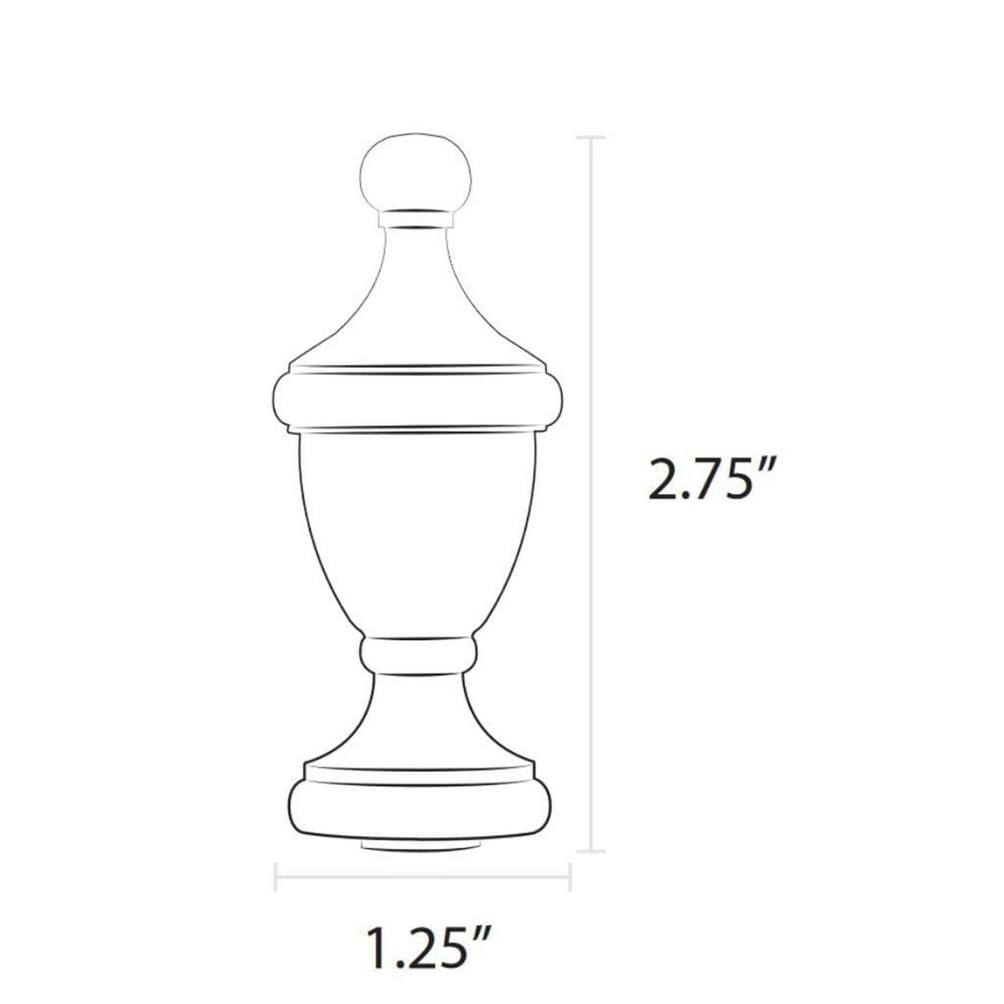 American Gas Lamp Works Urn Lamp Finial