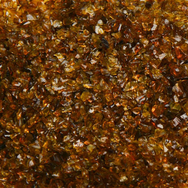 American Specialty Glass Amber Brown Size 0 Terrazzo Glass - 10 Lbs