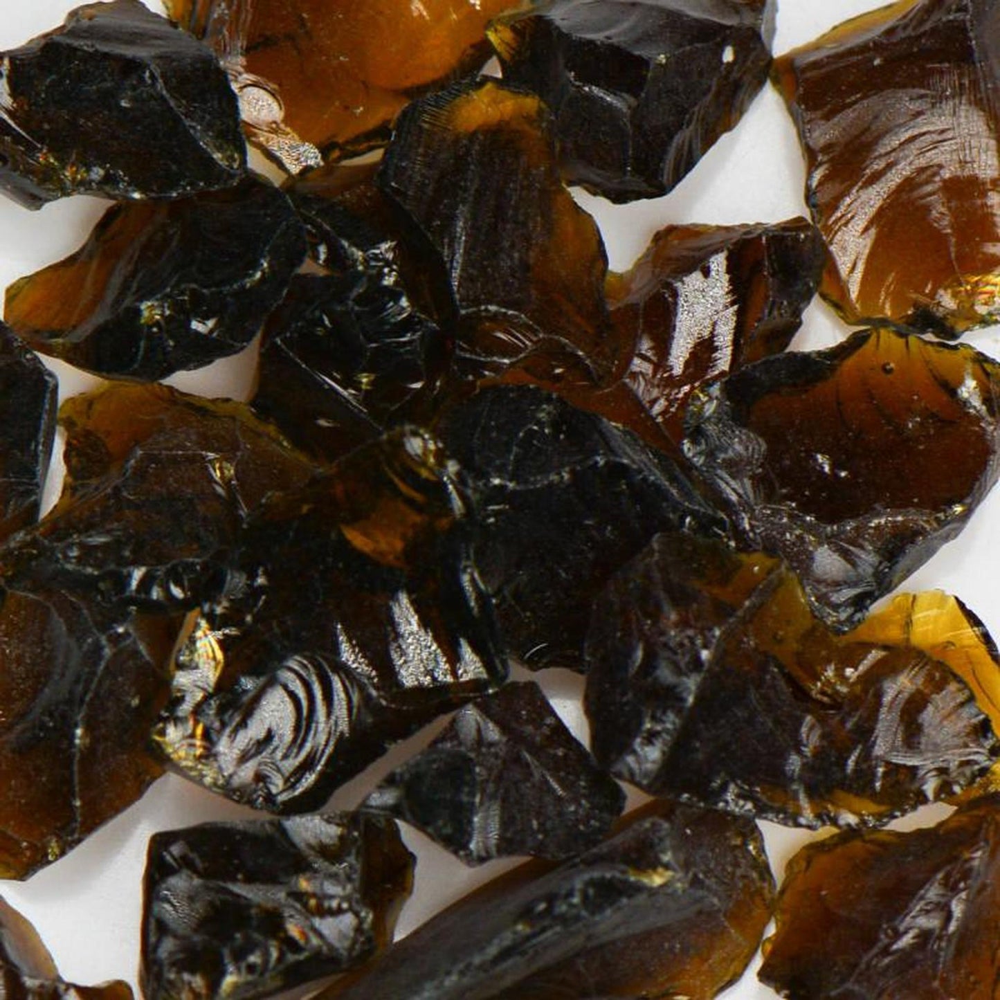 American Specialty Glass Amber Brown Size 3 Terrazzo Glass - 10 Lbs
