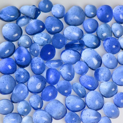American Specialty Glass Azure Mist Size 2 Jelly Bean Glass - 5 Lbs