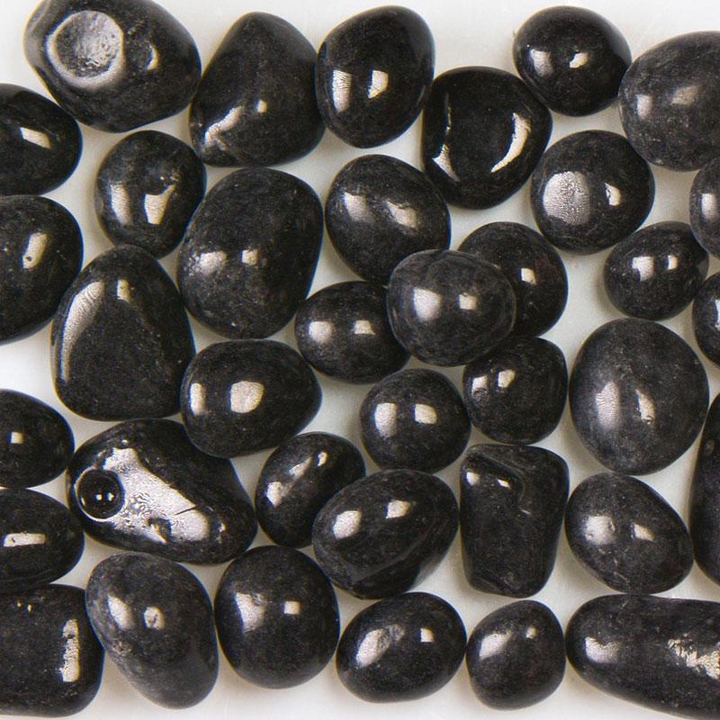 American Specialty Glass Black Licorice Size 2 Jelly Bean Glass - 10 Lbs